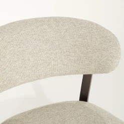 Fauteuil Mikky Eikenhout en stof Taupe / Bruin - Loft24.nl