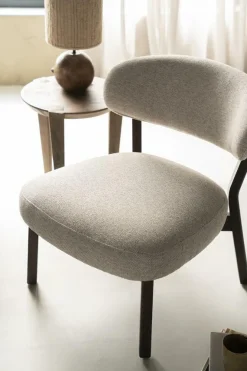 Fauteuil Mikky Eikenhout en stof Taupe / Bruin - Loft24.nl