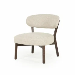 Fauteuil Mikky Eikenhout en stof Taupe / Bruin - Loft24.nl