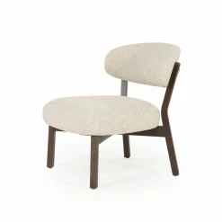 Fauteuil Mikky Eikenhout en stof Taupe / Bruin - Loft24.nl