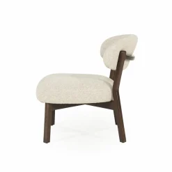 Fauteuil Mikky Eikenhout en stof Taupe / Bruin - Loft24.nl