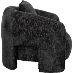 Fauteuil Milania Chenille - Zwart - Loft24.nl