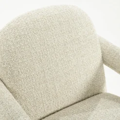 Fauteuil Monica Grove Bouclé - Beige - Loft24.nl