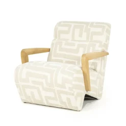 Fauteuil Olek Graffic Bouclé - Beige - Loft24.nl