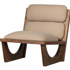 Fauteuil Opulent Bouclé / Acaciahout - Naturel - Loft24.nl
