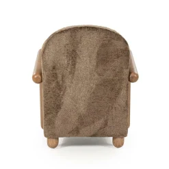 Fauteuil Retrova Bouclé en hout - Bruin - Loft24.nl