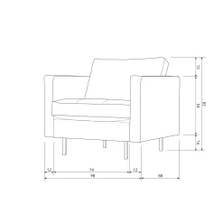 Fauteuil Rodeo Classic Velvet - Oker - Loft24.nl