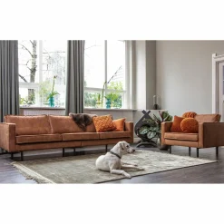 Fauteuil Rodeo Gerecycled Leer - Cognac - Loft24.nl