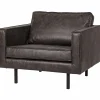 Fauteuil Rodeo Gerecycled Leer - Zwart - Loft24.nl