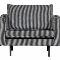 Fauteuil Rodeo Streep - Zwart Grijs - Loft24.nl