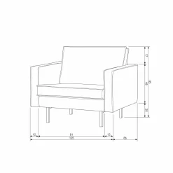 Fauteuil Rodeo Velvet - Forest Groen - Loft24.nl
