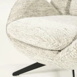 Fauteuil Ryan Met hocker Bouclé - Beige - Loft24.nl