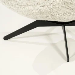 Fauteuil Ryan Met hocker Bouclé - Beige - Loft24.nl