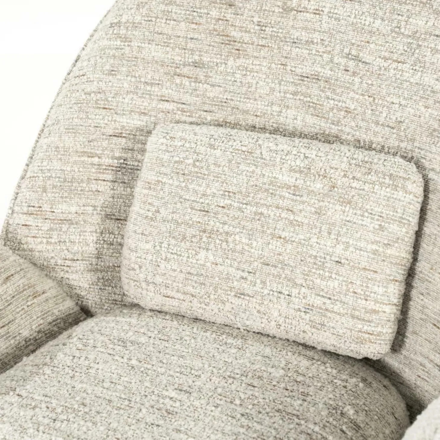 Fauteuil Ryan Met hocker Bouclé - Beige - Loft24.nl