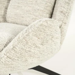 Fauteuil Ryan Met hocker Bouclé - Beige - Loft24.nl