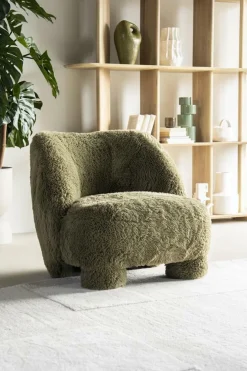 Fauteuil Samson Fluffy - Groen - Loft24.nl