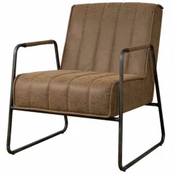 Fauteuil Santo Lederlook - Bruin - Loft24.nl