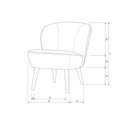 Fauteuil Sara Rib - Vergrijsd Groen - Loft24.nl