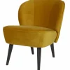 Fauteuil Sara Velvet - Okergeel - Loft24.nl