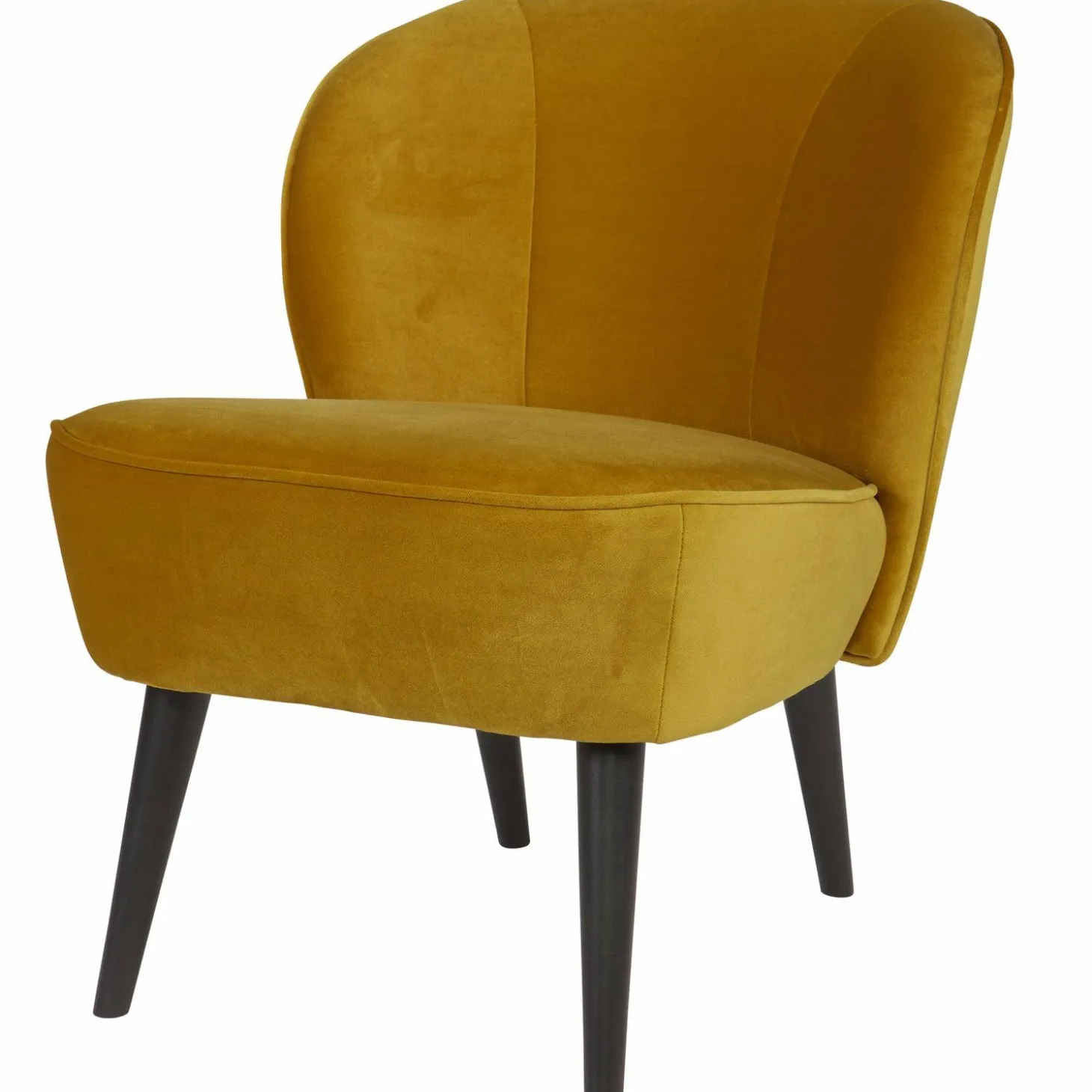 Fauteuil Sara Velvet - Okergeel - Loft24.nl