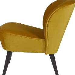 Fauteuil Sara Velvet - Okergeel - Loft24.nl