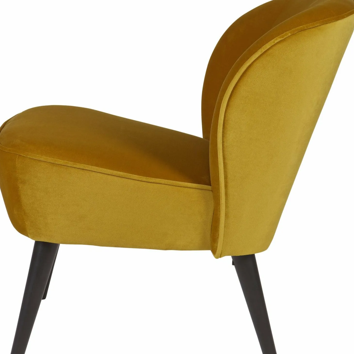 Fauteuil Sara Velvet - Okergeel - Loft24.nl