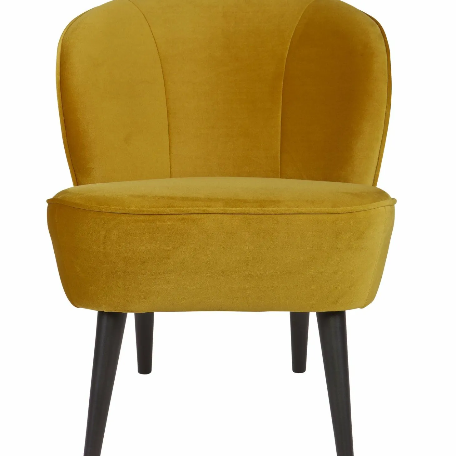 Fauteuil Sara Velvet - Okergeel - Loft24.nl