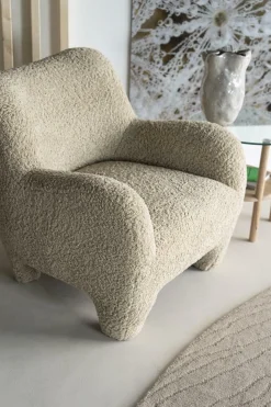 Fauteuil Shaun Sheep stof - Taupe - Loft24.nl