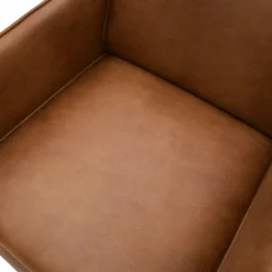 Fauteuil Statement met armleuning Lederlook - Cognac - Loft24.nl