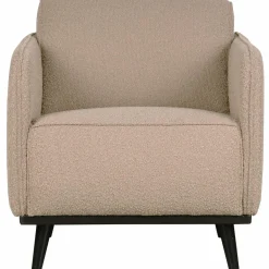 Fauteuil Statement met armleuning Bouclé - Beige - Loft24.nl