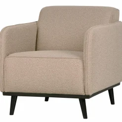 Fauteuil Statement met armleuning Bouclé - Beige - Loft24.nl