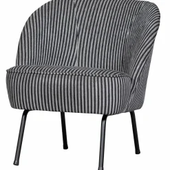 Fauteuil Vogue Streep - Zwart Grijs - Loft24.nl