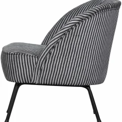 Fauteuil Vogue Streep - Zwart Grijs - Loft24.nl