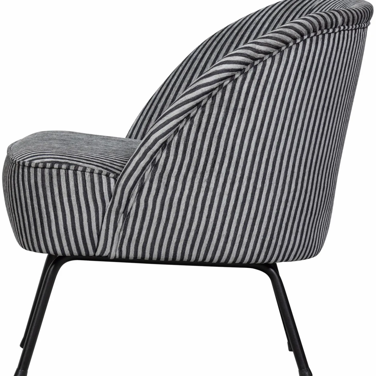 Fauteuil Vogue Streep - Zwart Grijs - Loft24.nl