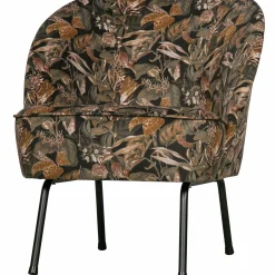 Fauteuil Vogue Velvet Fluweeel - Bouquet Zwart - Loft24.nl