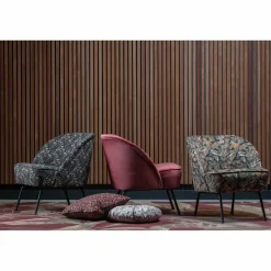 Fauteuil Vogue Velvet Fluweeel - Bouquet Zwart - Loft24.nl