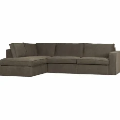 Freddie hoekbank links bruin - Loft24.nl