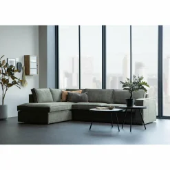 Freddie hoekbank links warm groen - Loft24.nl