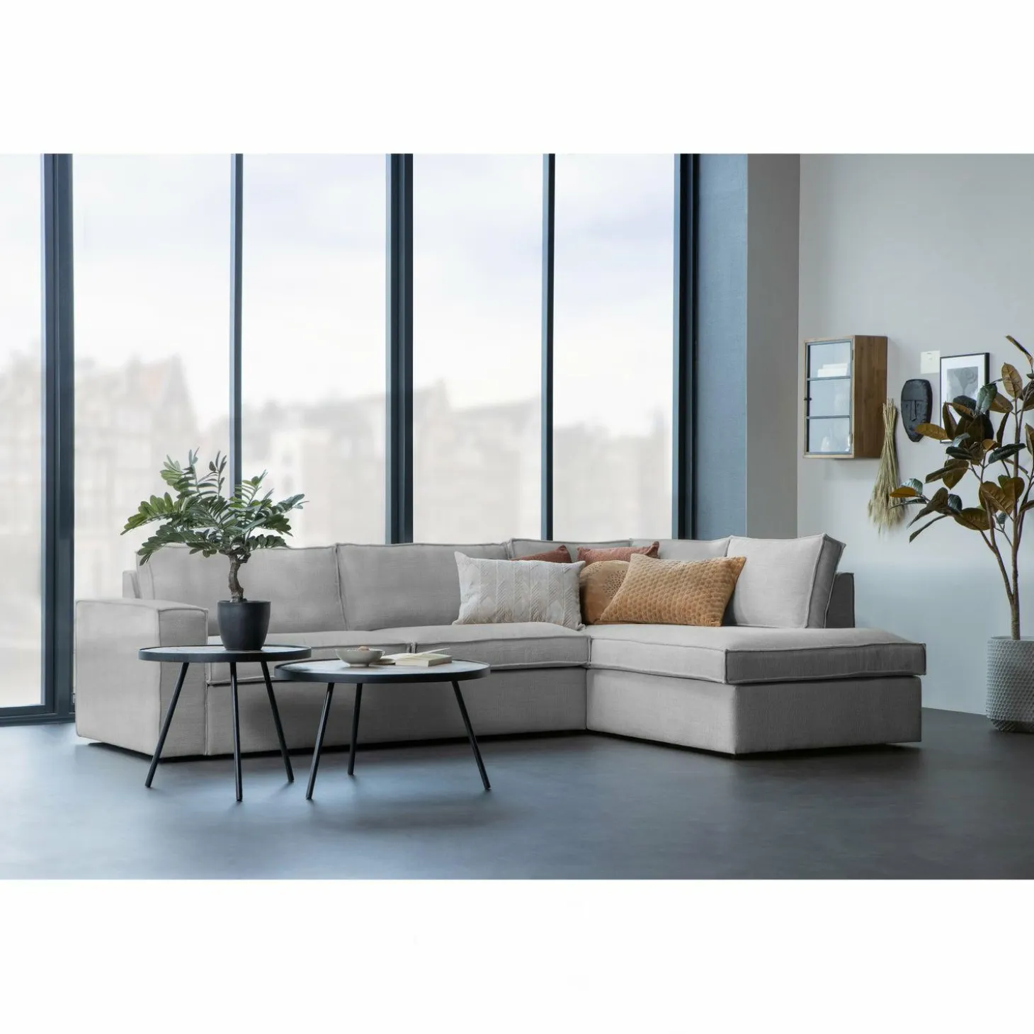 Freddie hoekbank rechts naturel - Loft24.nl