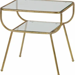 Glazen Bijzettafel Amazing -Antique Brass - Loft24.nl