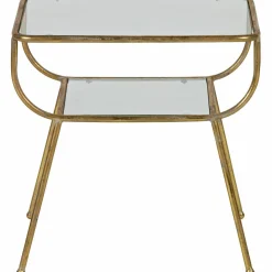Glazen Bijzettafel Amazing -Antique Brass - Loft24.nl