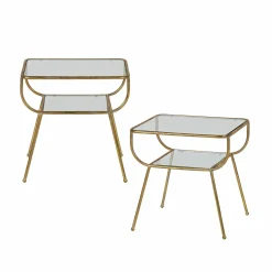 Glazen Bijzettafel Amazing -Antique Brass - Loft24.nl