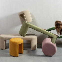 Halbank Jacob Chenille - Olijfgroen - Loft24.nl