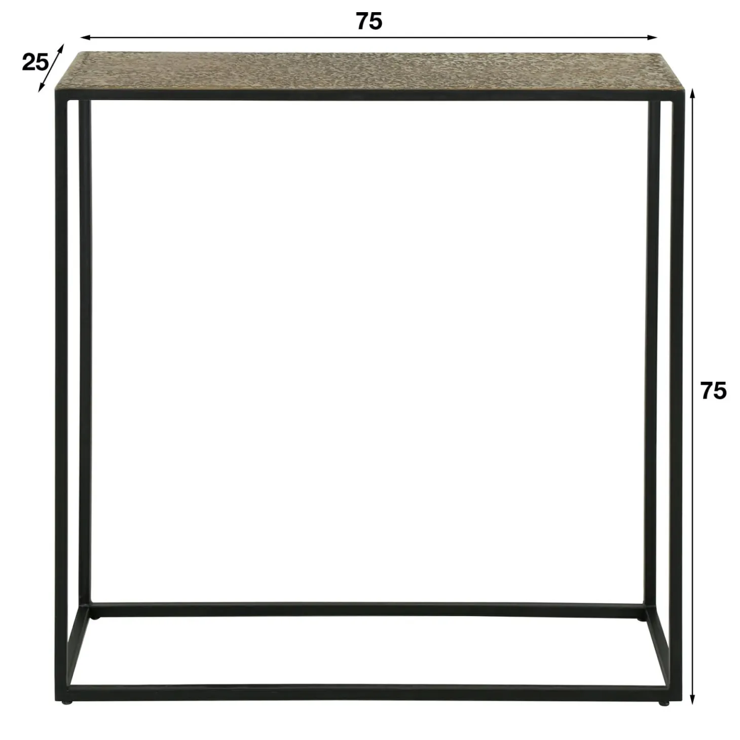 Haltafel Iron Metallic Antiek Brons 75cm - Loft24.nl
