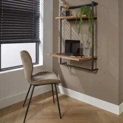 Hangend Bureau Air Solid Acaciahout - Naturel - Loft24.nl