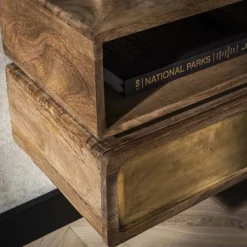 Hangend Nachtkastje Brass 40 cm Met 1 lade - Loft24.nl