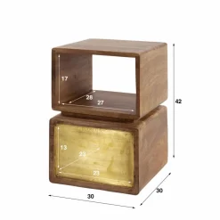 Hangend Nachtkastje Brass 30 cm Met 1 lade - Loft24.nl