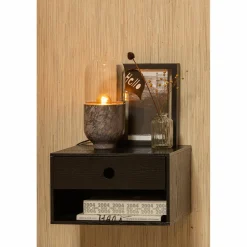 Hangend Nachtkastje Nancy Met 1 lade - Zwart - Loft24.nl