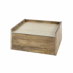 Hangend Nachtkastje Nuovo Travertin Met 1 lade - Loft24.nl