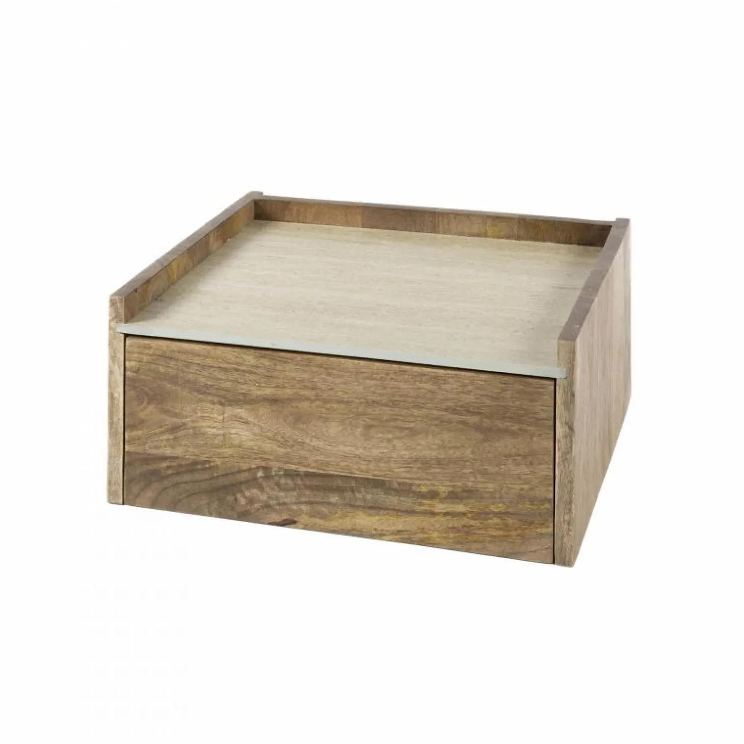 Hangend Nachtkastje Nuovo Travertin Met 1 lade - Loft24.nl
